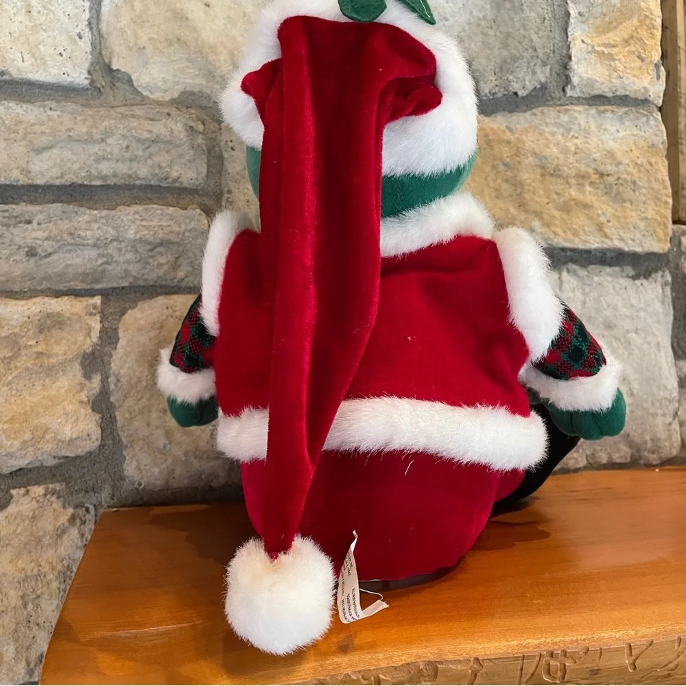 Kurt Adler Singing Croaking Plush Christmas Frog Musical Jingle Bells 10